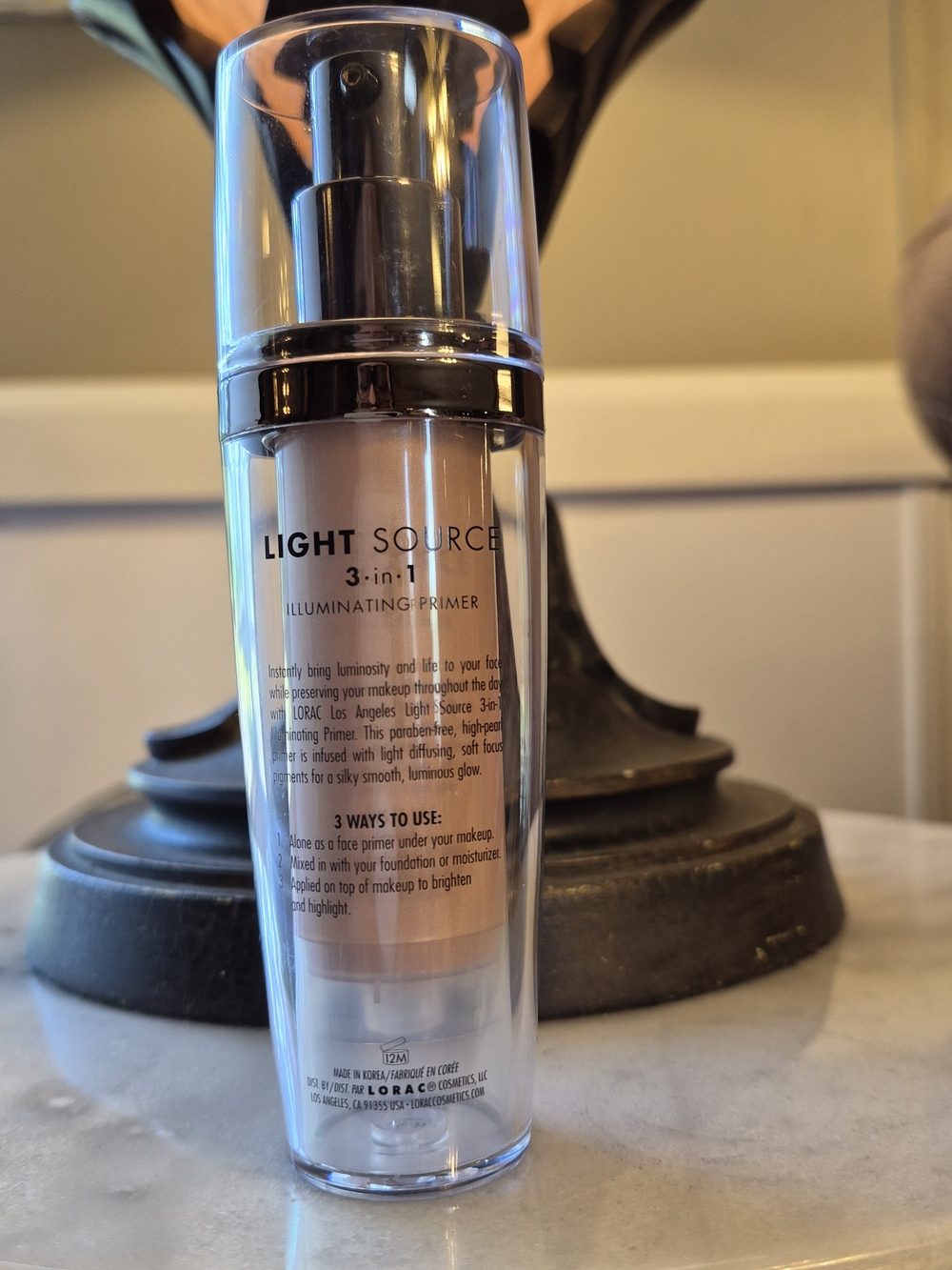 LORAC Light Source Illuminating Primer — Champagne Beige Glow - Picture 2 of 3